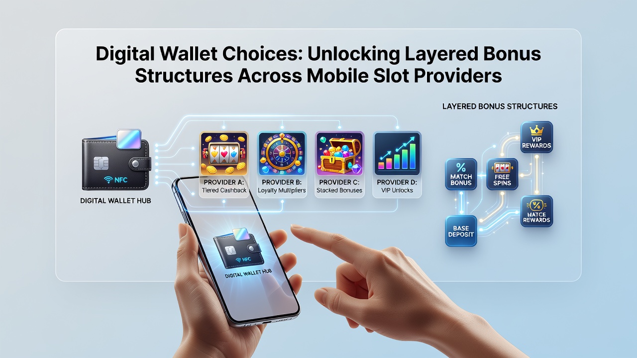 Mobile screen showing layered bonus progression bars connected to digital wallet transaction confirmations