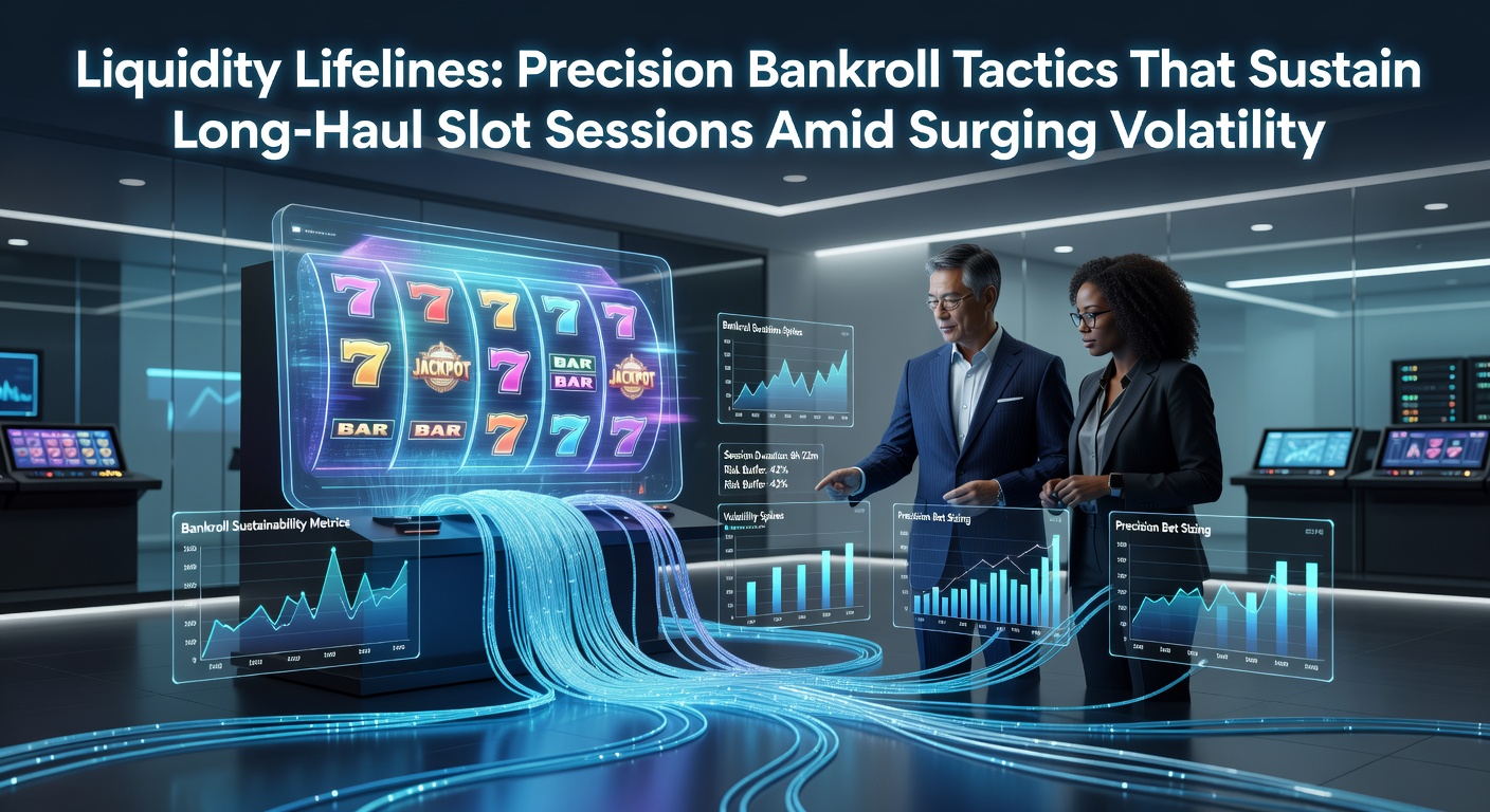 Graph showing slot volatility curves with bankroll sustainability lines extending through prolonged sessions