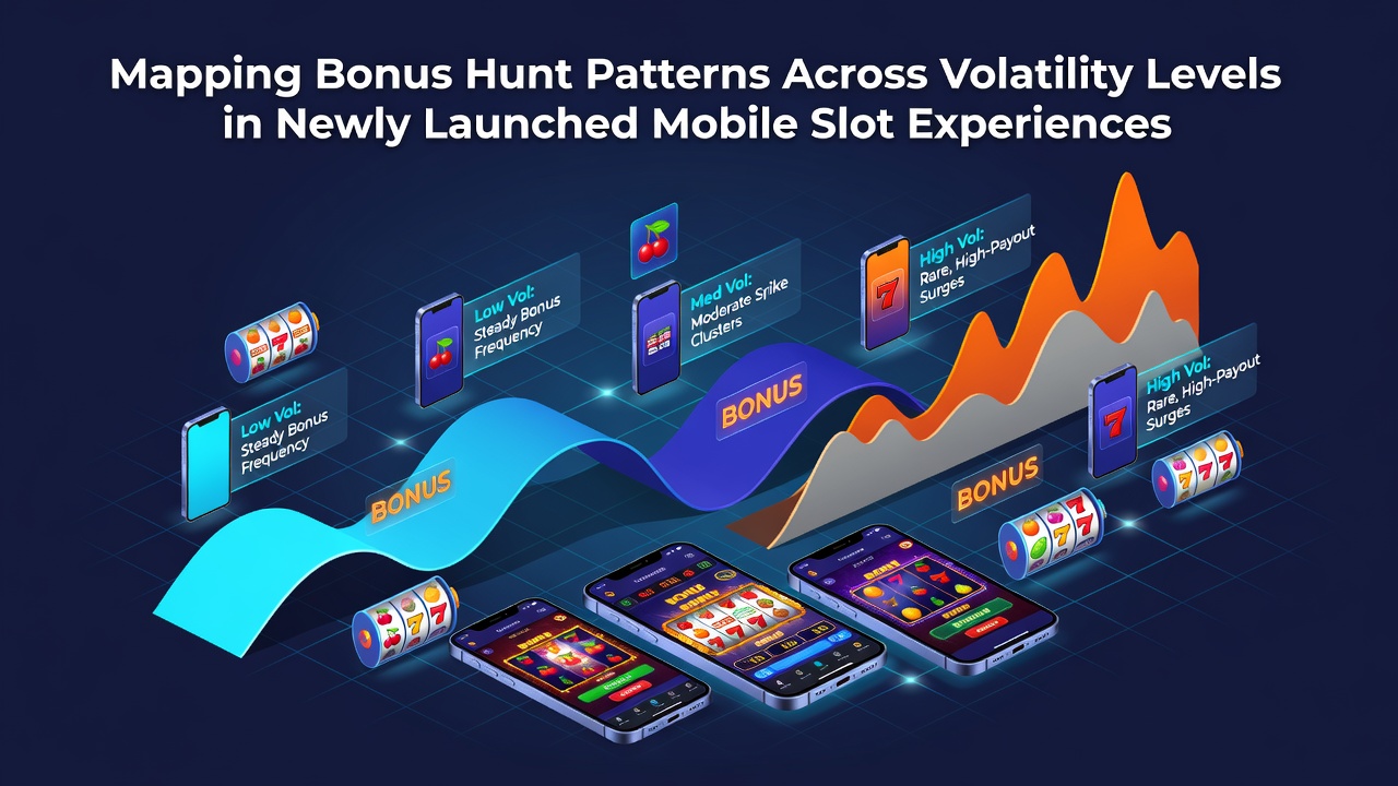 Graph displaying volatility tier comparisons for bonus frequency and payout ranges in mobile slots