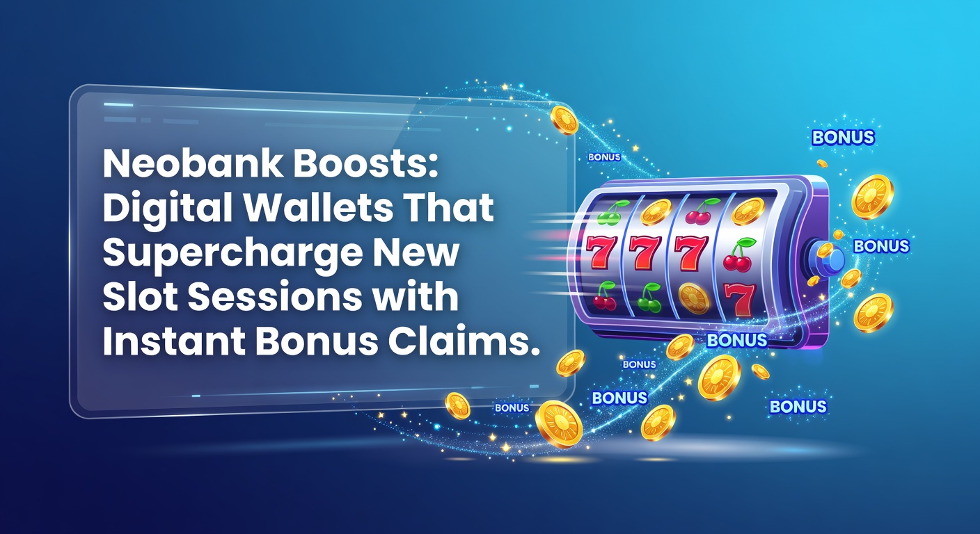 Vibrant digital wallet interface on a mobile screen showing instant slot deposit and bonus activation