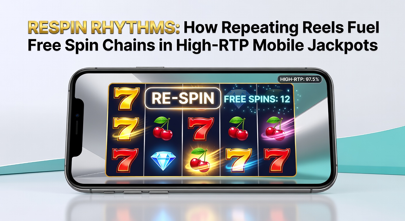 Close-up of a mobile slot screen during a free spin chain, with repeating reels glowing and jackpot meters climbing amid explosive win visuals