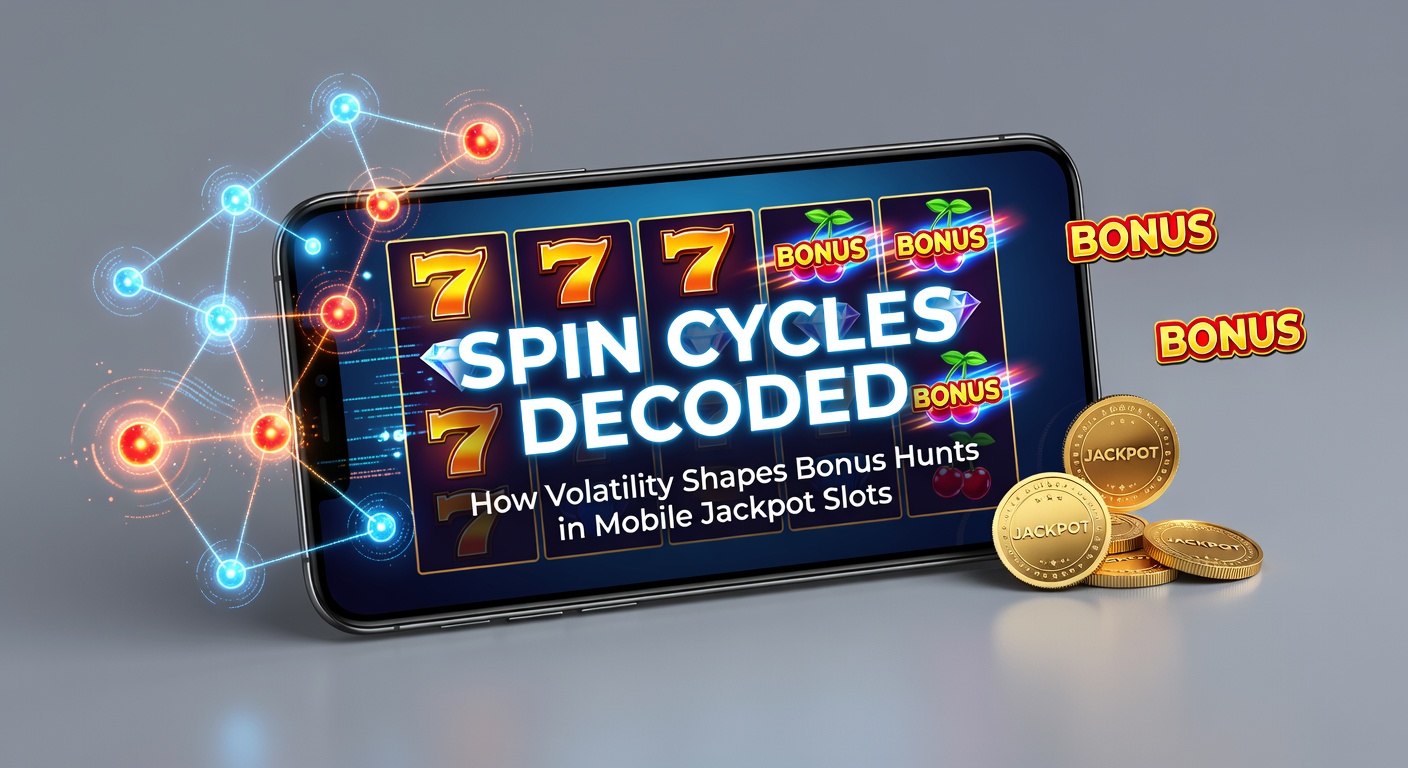 Dynamic visualization of slot reels spinning with volatility waves and jackpot bursts on a mobile screen