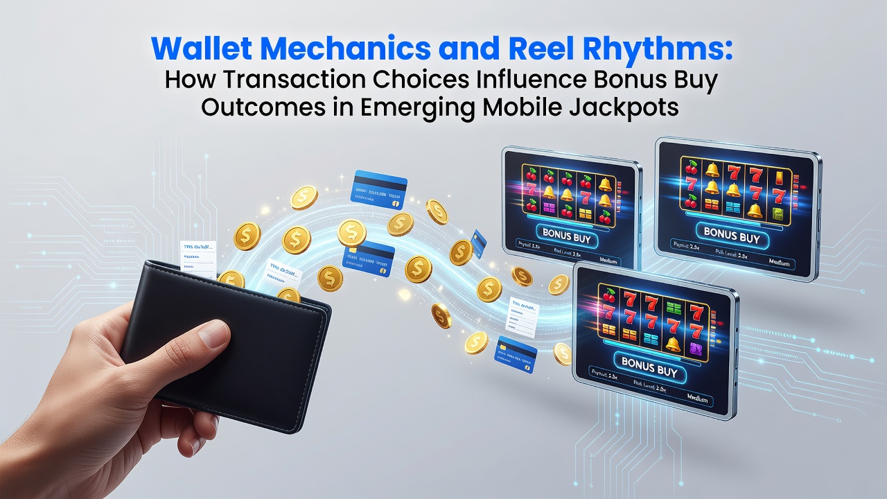 Mobile jackpot slot interface showing wallet transaction options and bonus buy buttons