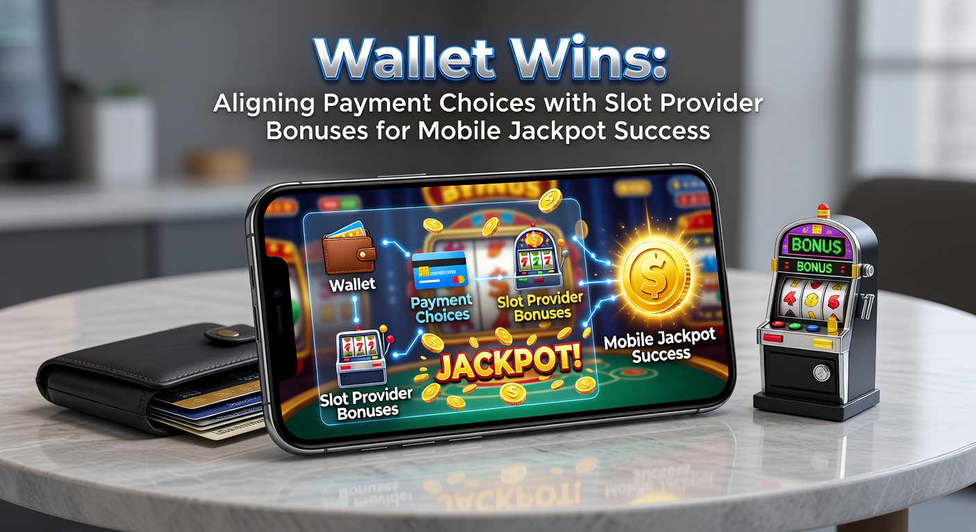 Mobile phone displaying a slot game jackpot win with digital wallet icons overlayed, highlighting payment alignment for bonuses