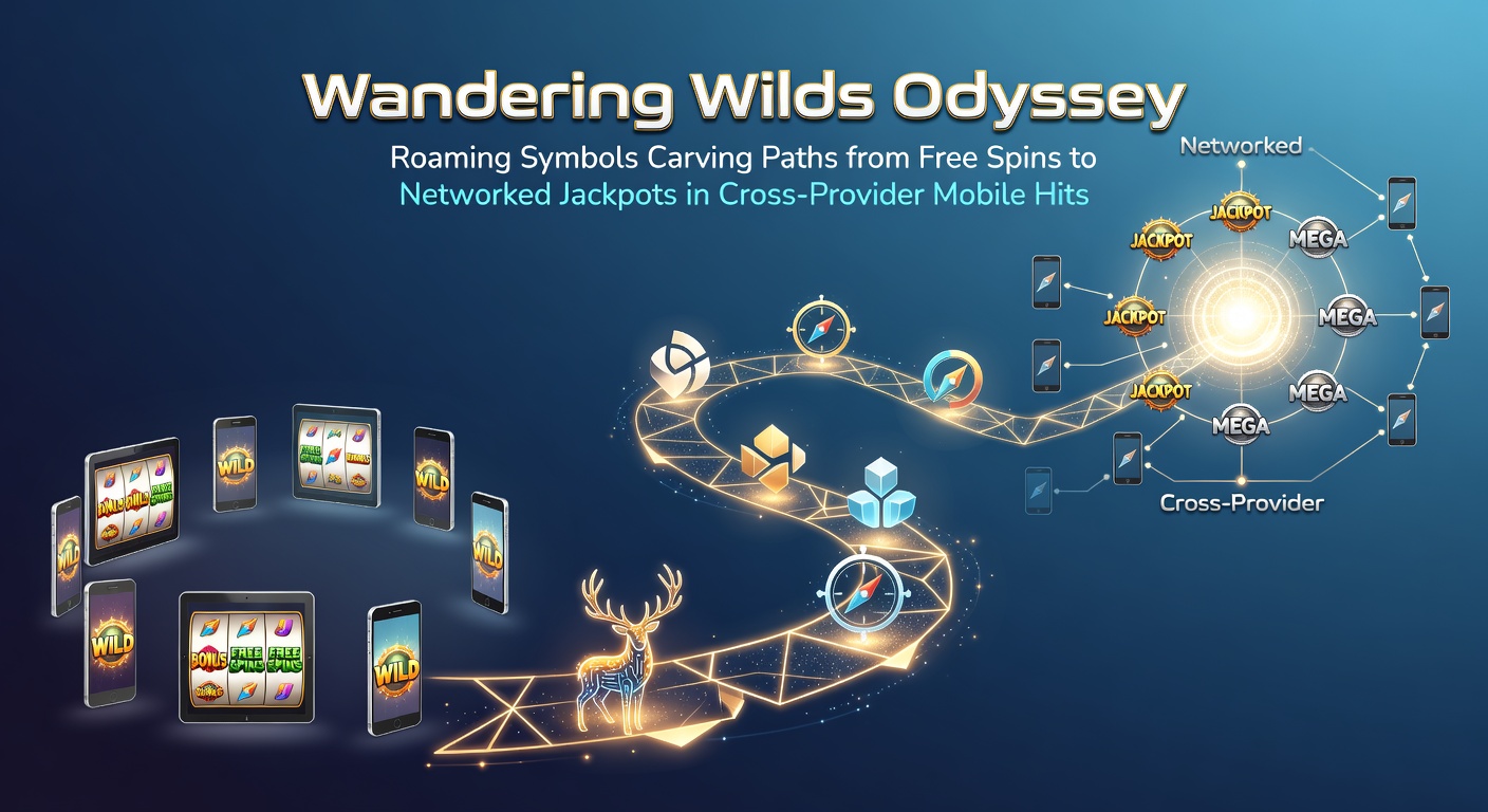 Dynamic screenshot of roaming wild symbols shifting across mobile slot reels, triggering free spins and building toward jackpot meters