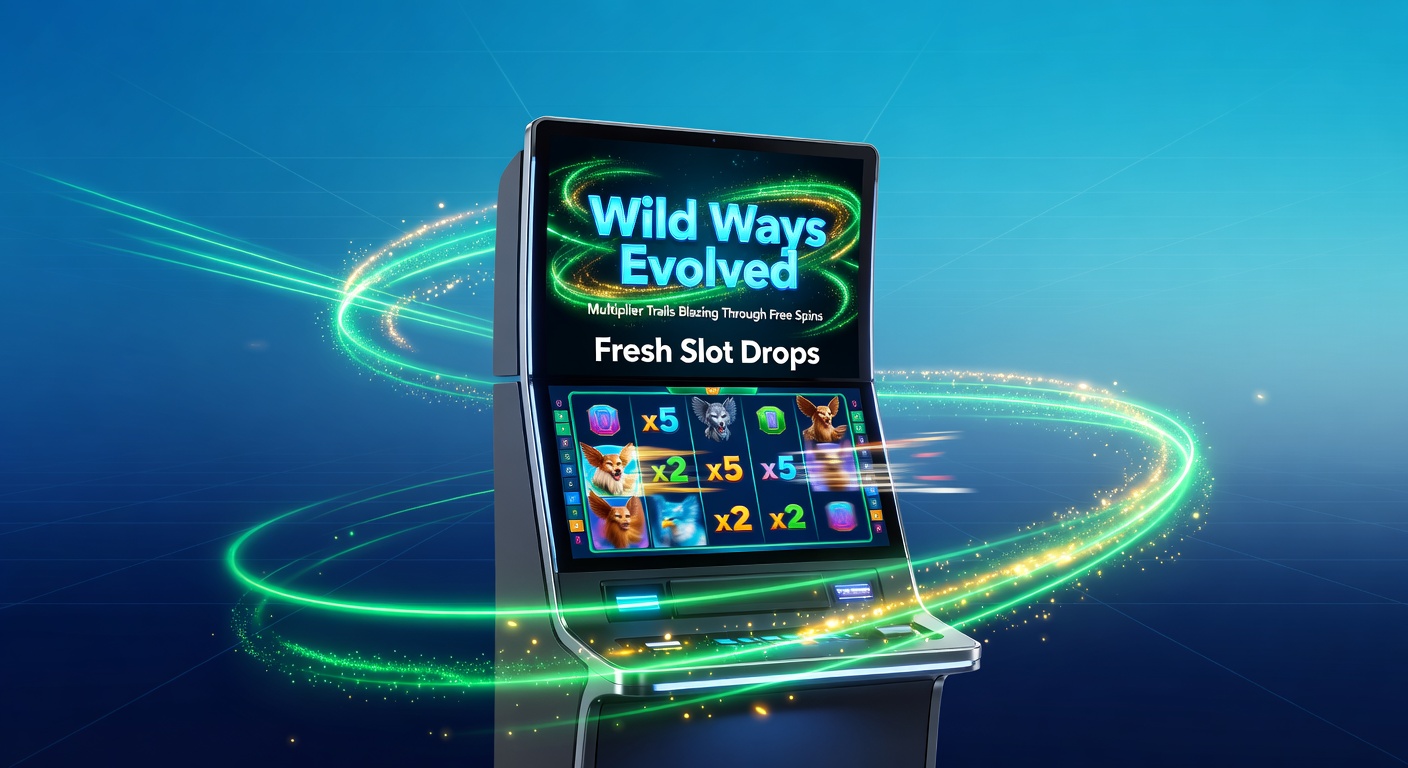 Dynamic slot reels showcasing evolving wild symbols forming multiplier trails during free spins, with vibrant trails of increasing multipliers lighting up the screen in a recent game release